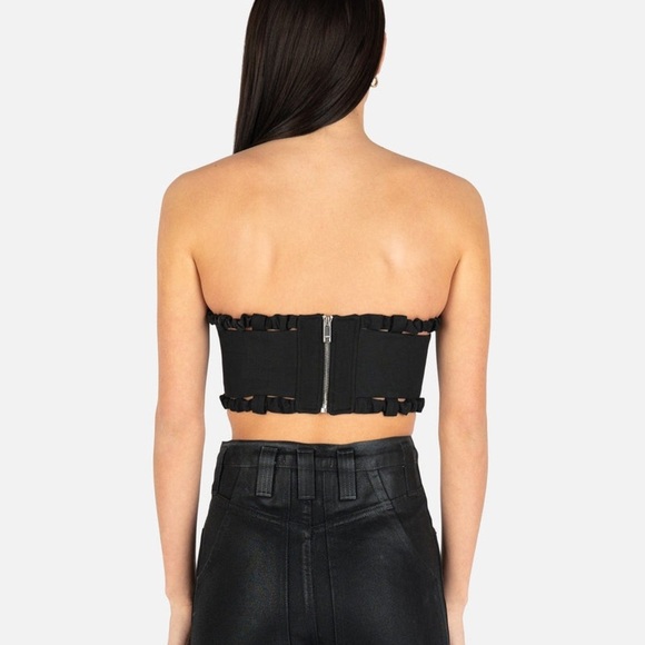 GANNI
Cotton Suiting Top in Black (12) - Picture 10 of 11